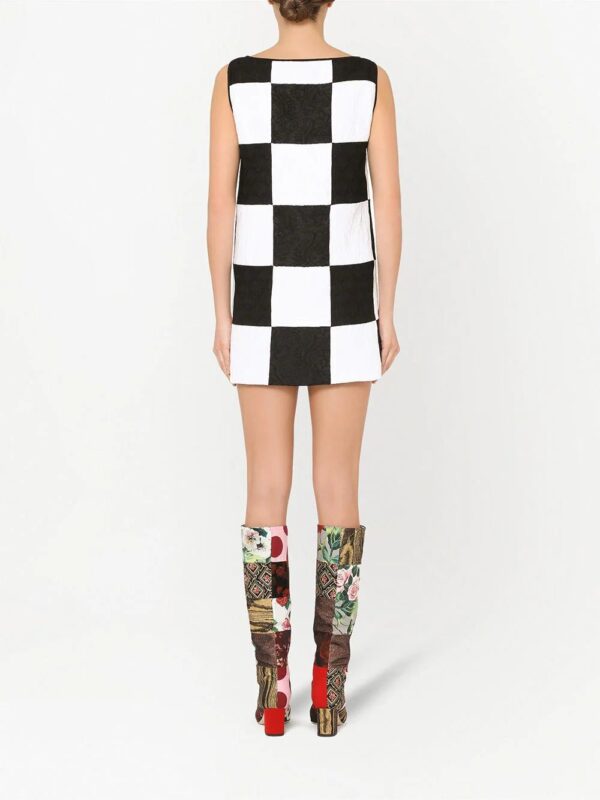 Dolce & Gabbana  patchwork jacquard sleeveless dress - Image 4