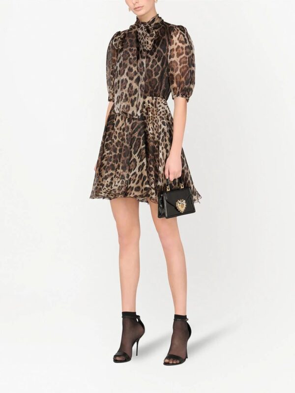 Dolce & Gabbana  leopard-print pussybow dress - Image 2