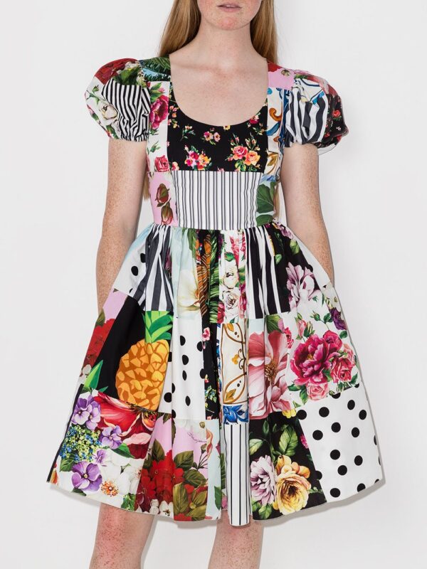 Dolce & Gabbana patchwork short-sleeve minidress - Image 2