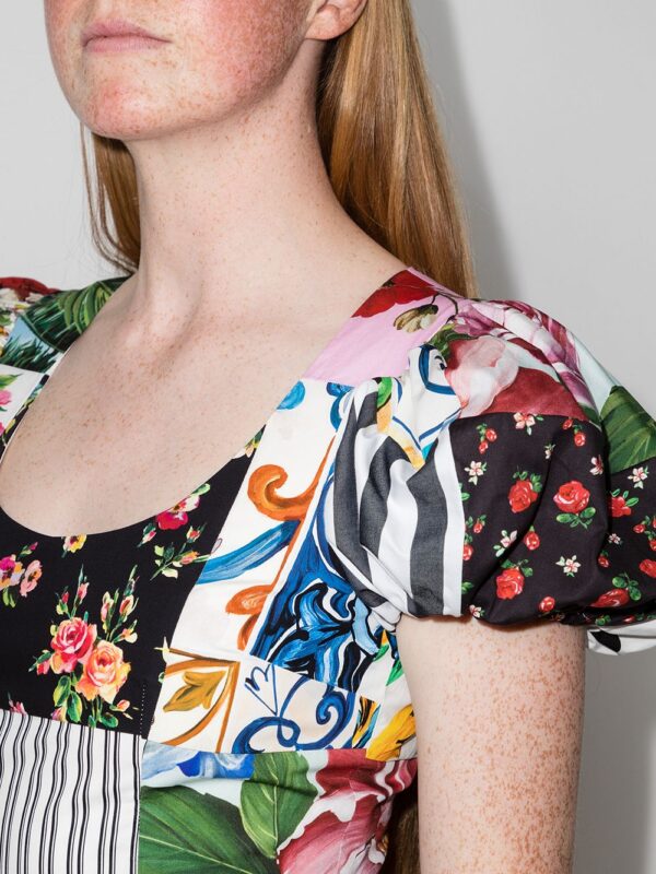 Dolce & Gabbana patchwork short-sleeve minidress - Image 4