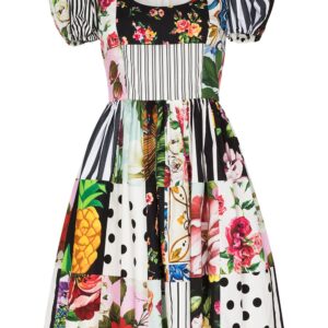 Dolce & Gabbana patchwork short-sleeve minidress
