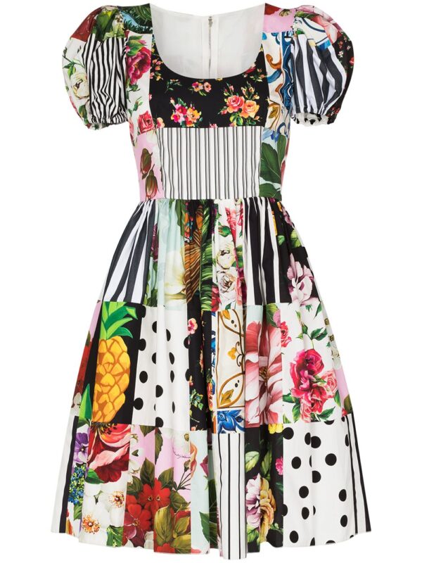 Dolce & Gabbana patchwork short-sleeve minidress