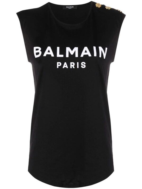 Balmain  button-detailed T-shirt