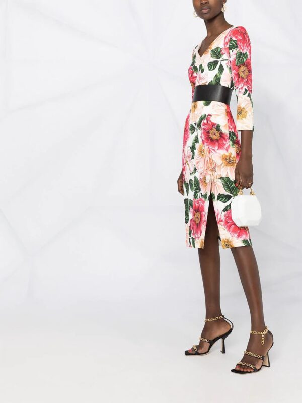 Dolce & Gabbana  floral print midi dress - Image 4