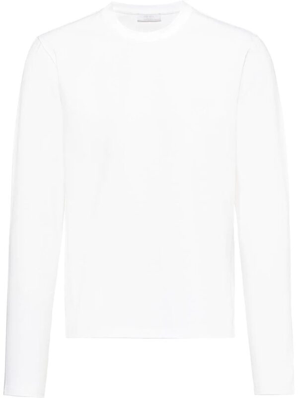 Prada  logo plaque long-sleeved T-shirt