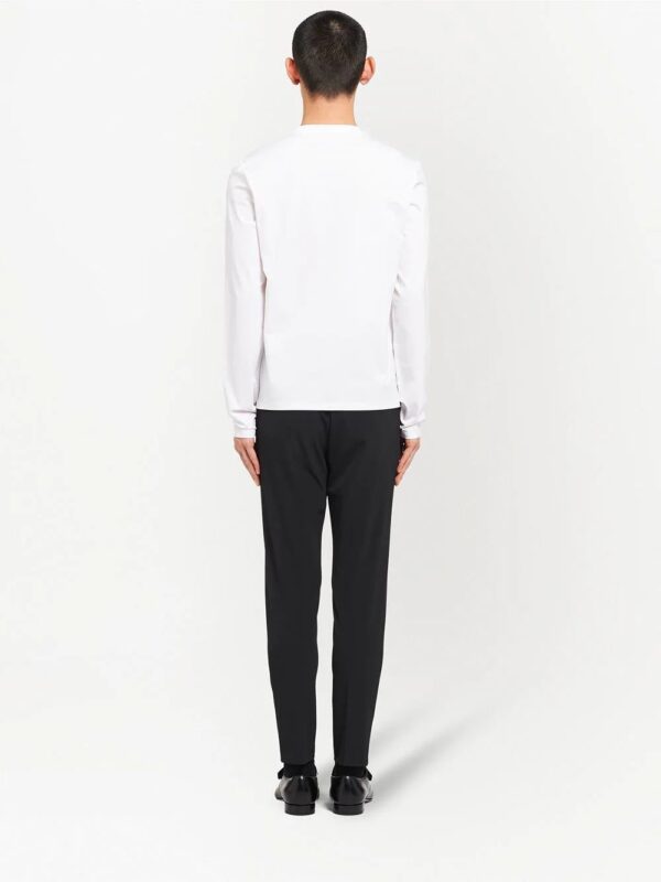 Prada  logo plaque long-sleeved T-shirt - Image 4