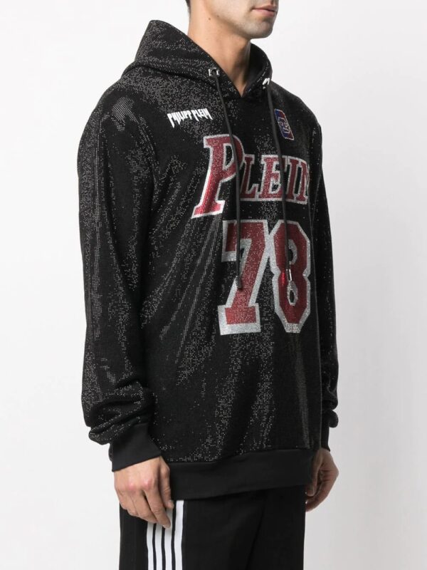 Philipp Plein  Crystal logo rib-trimmed hoodie - Image 2