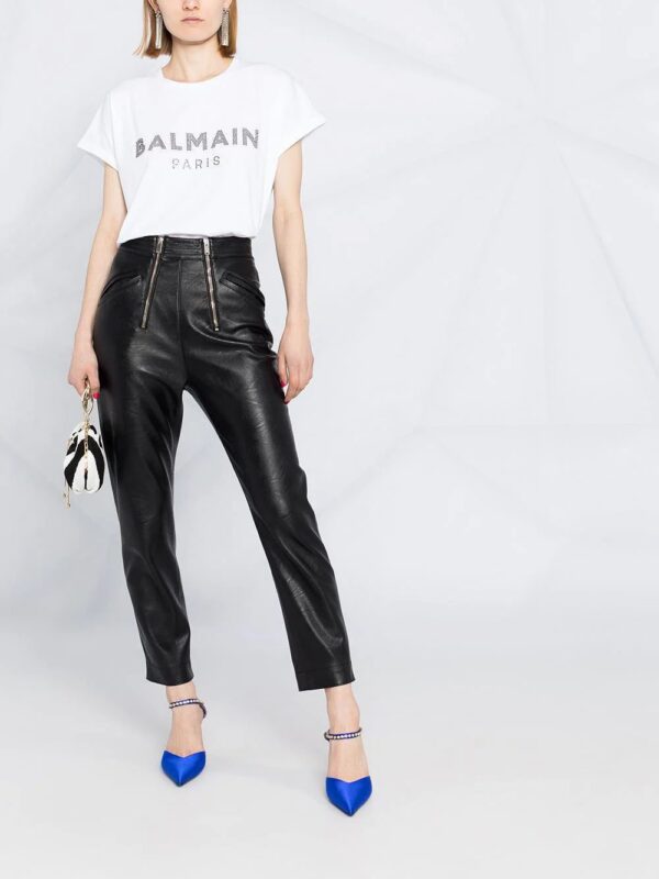 Balmain  rhinestone-embellished logo T-shirt - Image 2