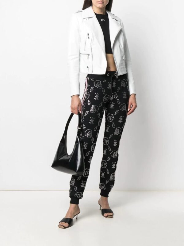 Philipp Plein  cropped leather biker jacket - Image 2