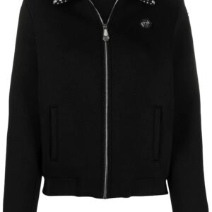 Philipp Plein  logo zipped bomber jacket