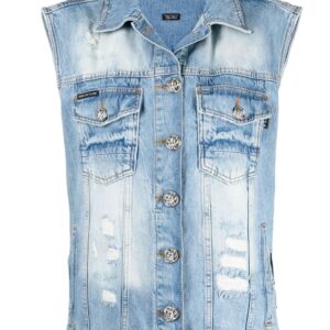 Philipp Plein  logo patch denim vest