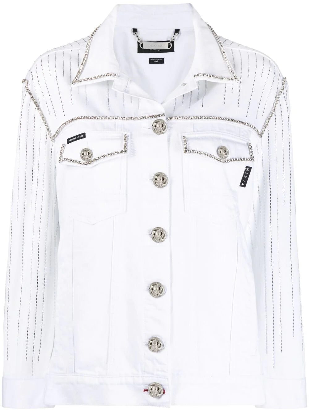 Philipp Plein fringe-detail denim jacket