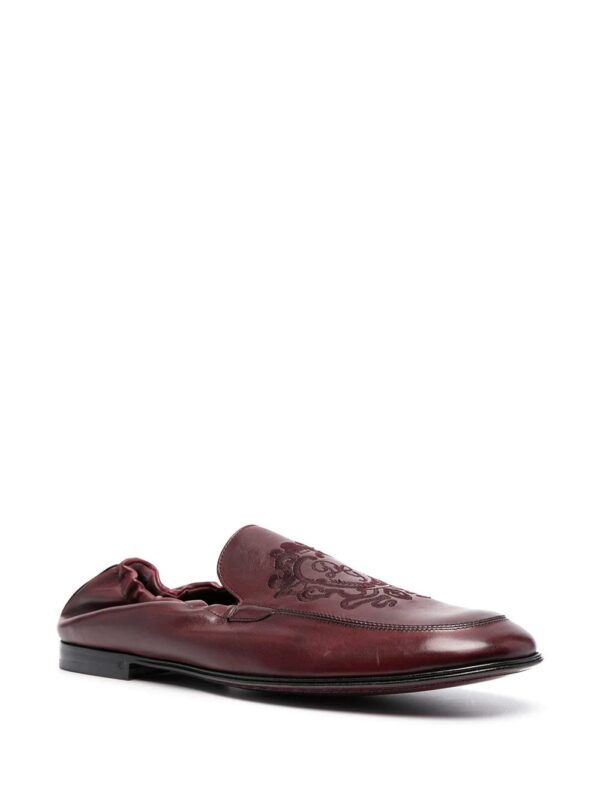 Dolce & Gabbana  debossed-motif polished-finish loafers - Image 2