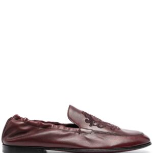 Dolce & Gabbana  debossed-motif polished-finish loafers