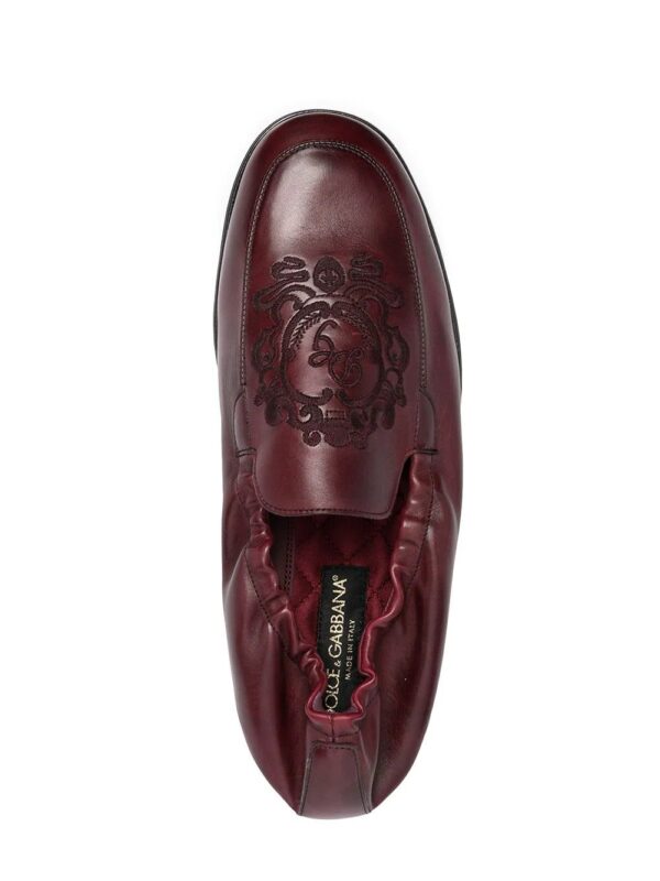 Dolce & Gabbana  debossed-motif polished-finish loafers - Image 4