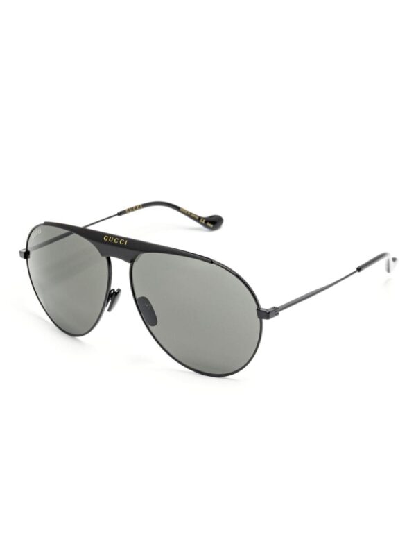 Gucci Eyewear logo-print pilot-frame sunglasses - Image 2
