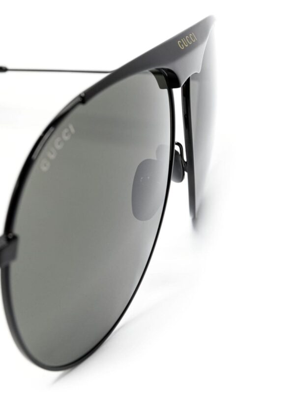 Gucci Eyewear logo-print pilot-frame sunglasses - Image 3