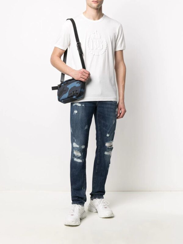 Dolce & Gabbana  embossed logo ripped slim-fit jeans - Image 2