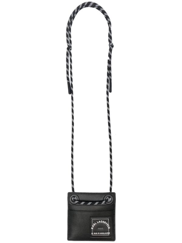 Karl Lagerfeld  logo-print neck-strap wallet