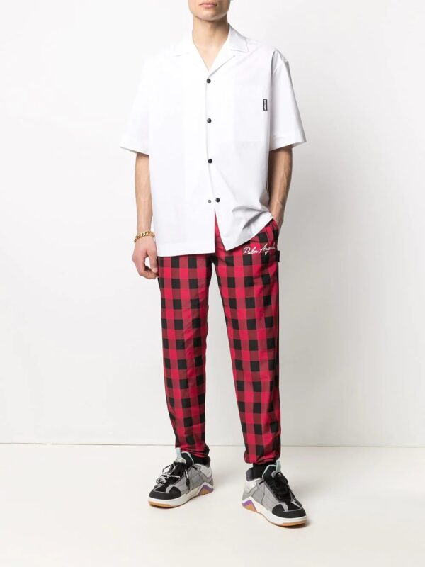 Palm Angels  check print track pants - Image 2