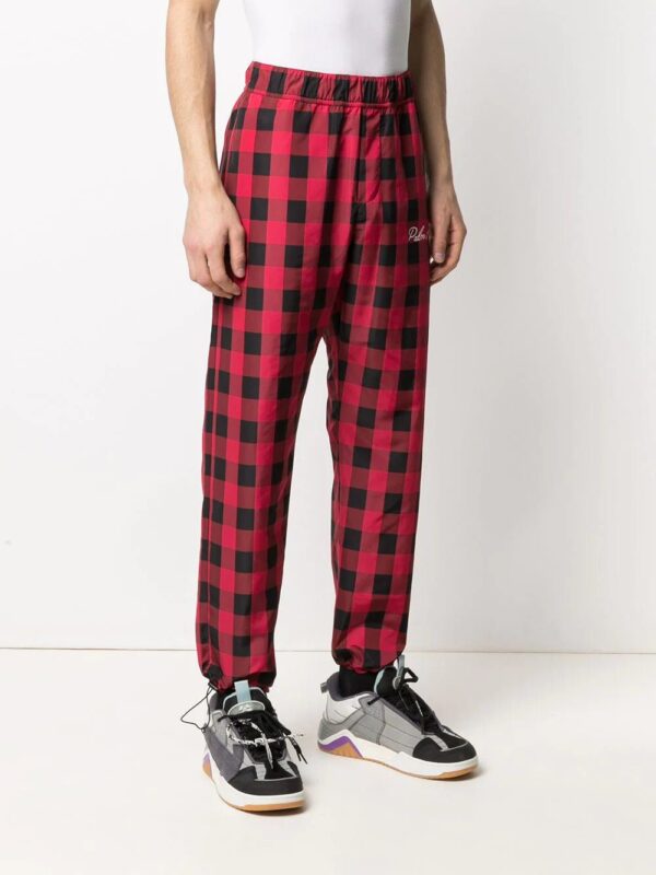 Palm Angels  check print track pants - Image 3
