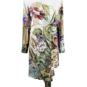 Off-White  botanical-print shirt dress