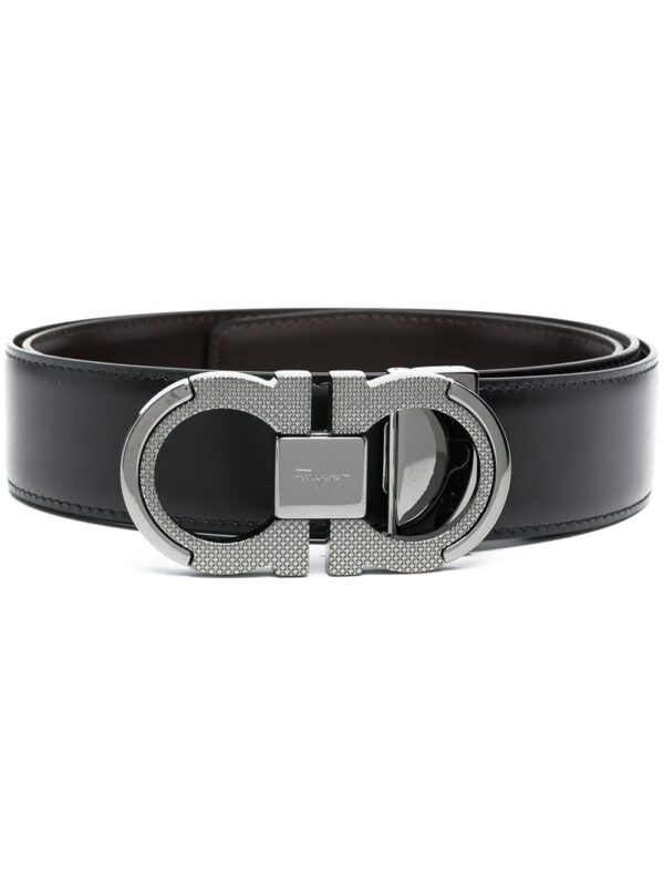 Ferragamo brushed calf leather Gancini belt