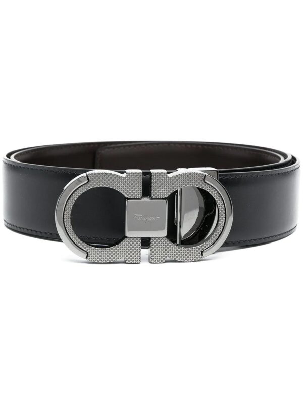 Ferragamo brushed calf leather Gancini belt