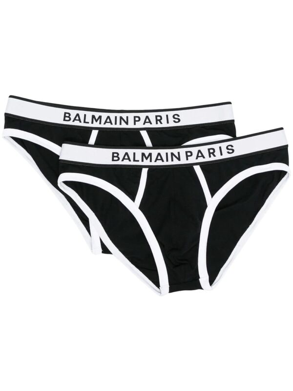 Balmain  logo-waistband briefs.