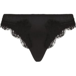 Dolce & Gabbana  lace-trim satin thong