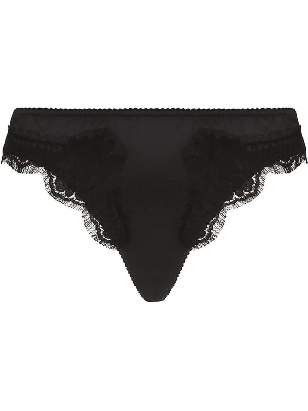 Dolce & Gabbana  lace-trim satin thong