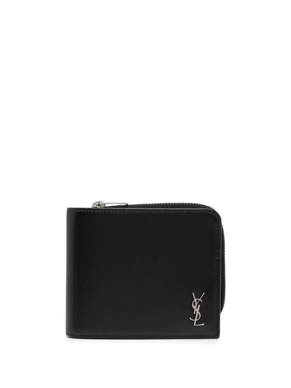 Saint Laurent  YSL plaque zip-around wallet