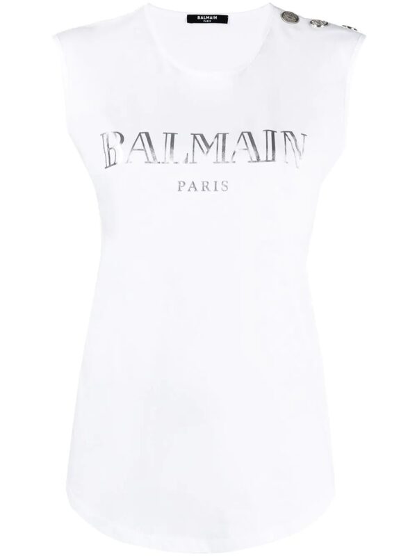 Balmain  logo-print vest top