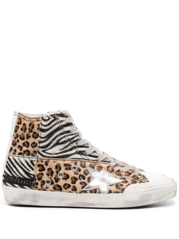Golden Goose multi-panel design sneakers