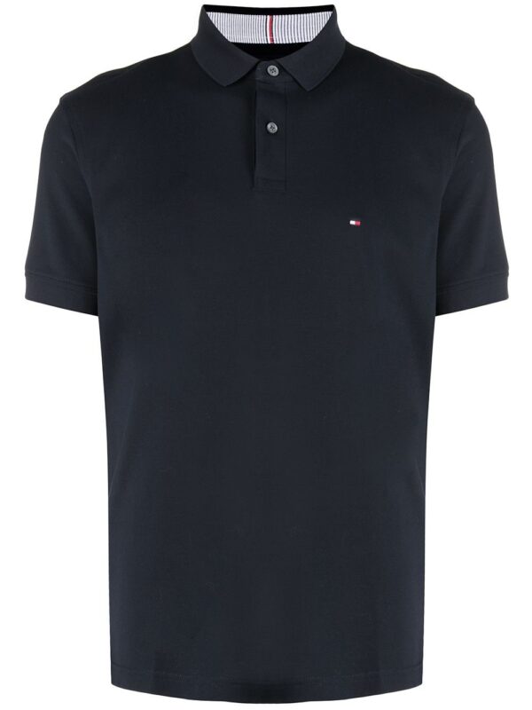 Tommy Hilfiger logo-patch polon shirt