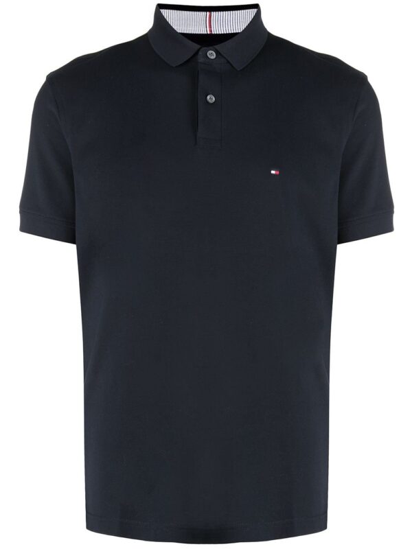 Tommy Hilfiger logo-patch polon shirt