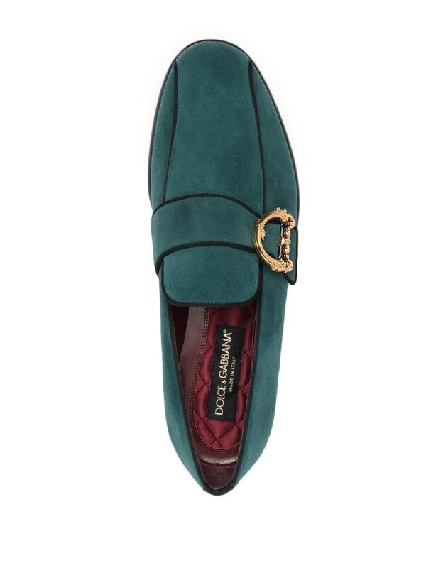 Dolce & Gabbana  baroque logo-plaque loafers - Image 4