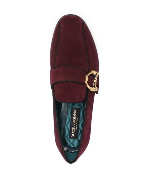 Dolce & Gabbana  baroque logo-plaque loafers - Image 4