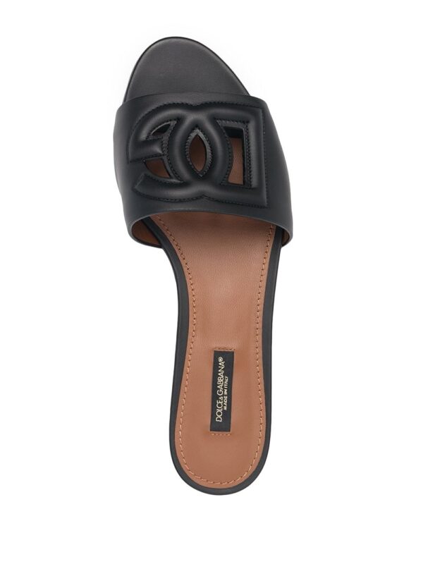 Dolce & Gabbana  logo cut-out flat sandals - Image 4
