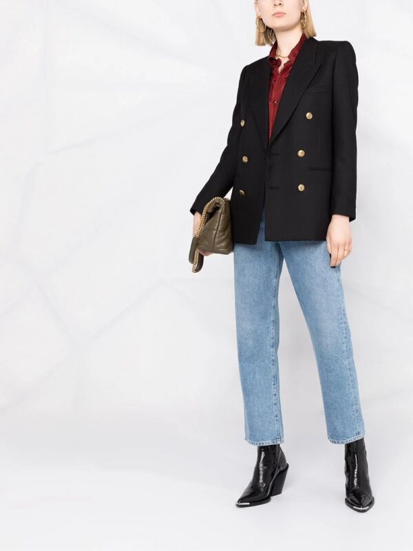 Saint Laurent  peak-lapel double-breasted blazer - Image 2