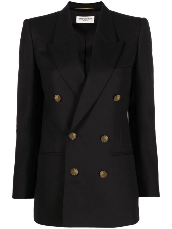 Saint Laurent  peak-lapel double-breasted blazer
