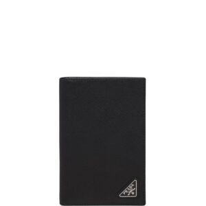 Prada  Saffiano triangle logo passport cover