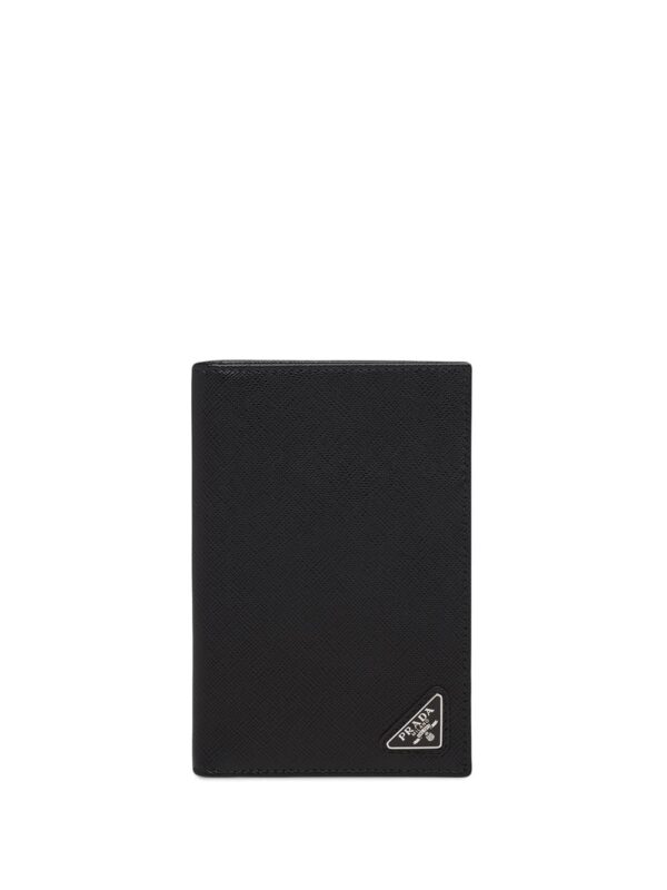 Prada  Saffiano triangle logo passport cover