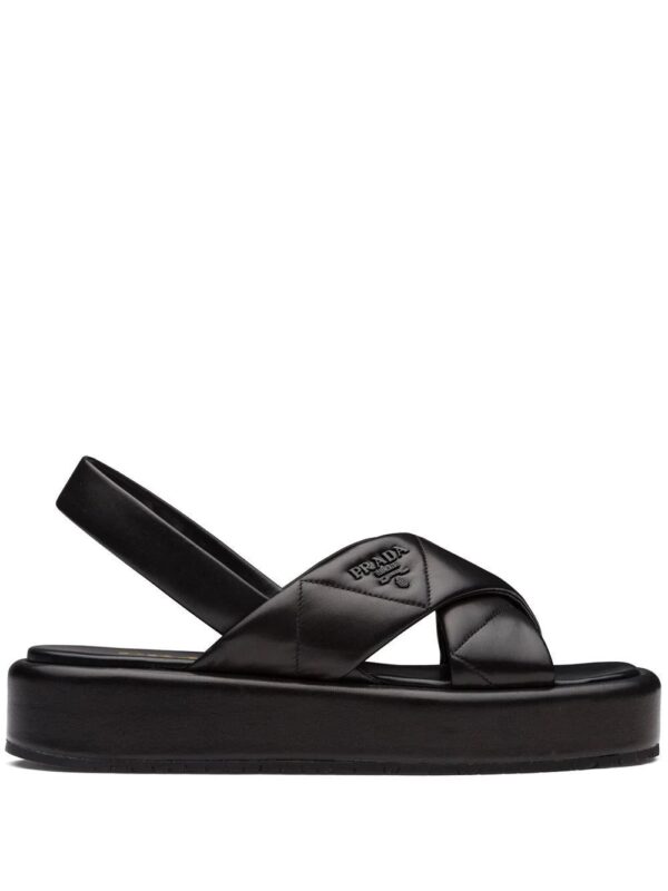 Prada  quilted flatform sandals