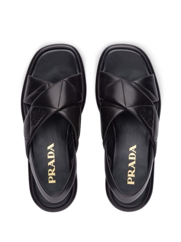 Prada  quilted flatform sandals - Image 4