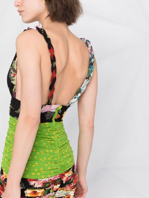 Dolce & Gabbana patchwork fitted mini dress - Image 3