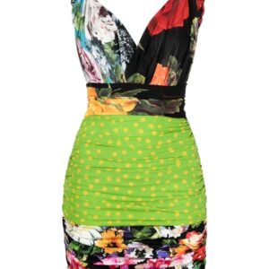 Dolce & Gabbana  patchwork fitted mini dress