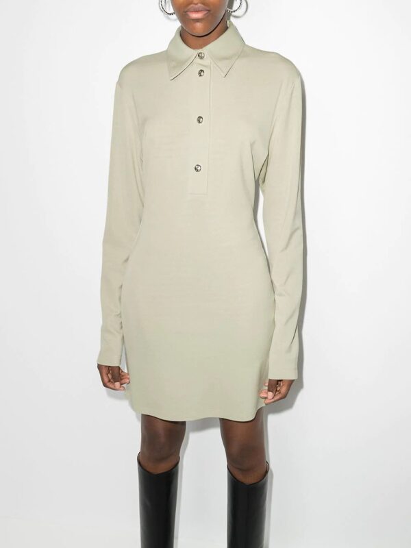 Off-White  polo collar long-sleeve dress - Image 2