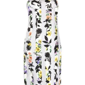 Off-White  floral-print tie detail dress