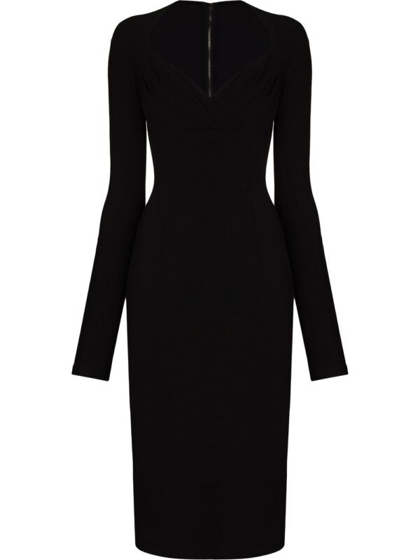 Dolce & Gabbana sweetheart-neck midi dress